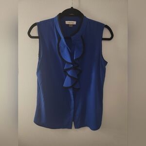 Craving Klein Blue Sleeveless Blouse